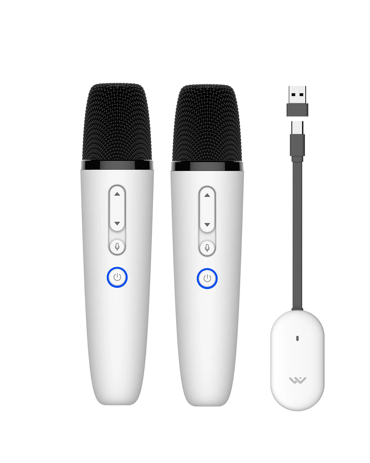T1-Car Karaoke Microphone for Tesla Model Y/3/X/Cybertruck, Rechargeable Caraoke Mic with USB-A & USB-C Receiver, Plug to Use