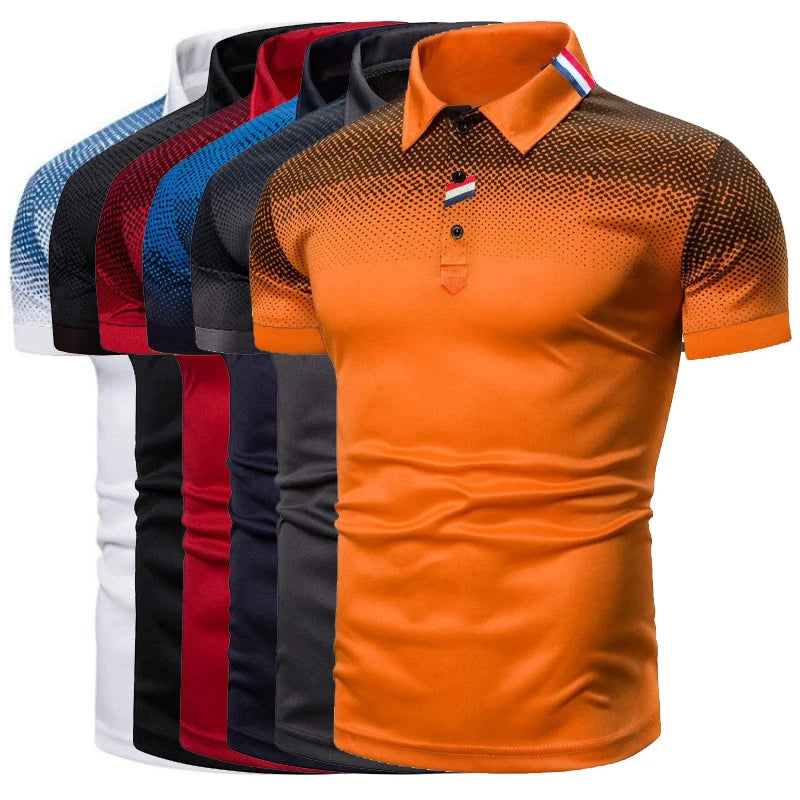Summer Mens Polo Shirt Slim Casual Business Shirts Short Sleeve Luxury Polo t Shirts For Men Formal Soccer Top Football t Shirt