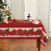 Christmas Poinsettia Red Rectangle Tablecloths Winter Xmas Wedding Party Deocr Dining Room Table Decor Navidad Decorations 2025