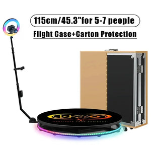 CHACKTOK 360 Photo Booth Machine for Parties 360 Spin Camera Booth with Extra Logo Customization Software APP Remote Automatic