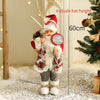 60cm Large Santa Claus Merry Christmas Decorations for Home Happy New Year 2023 Fabric Knitting Clothes Doll Window Decor