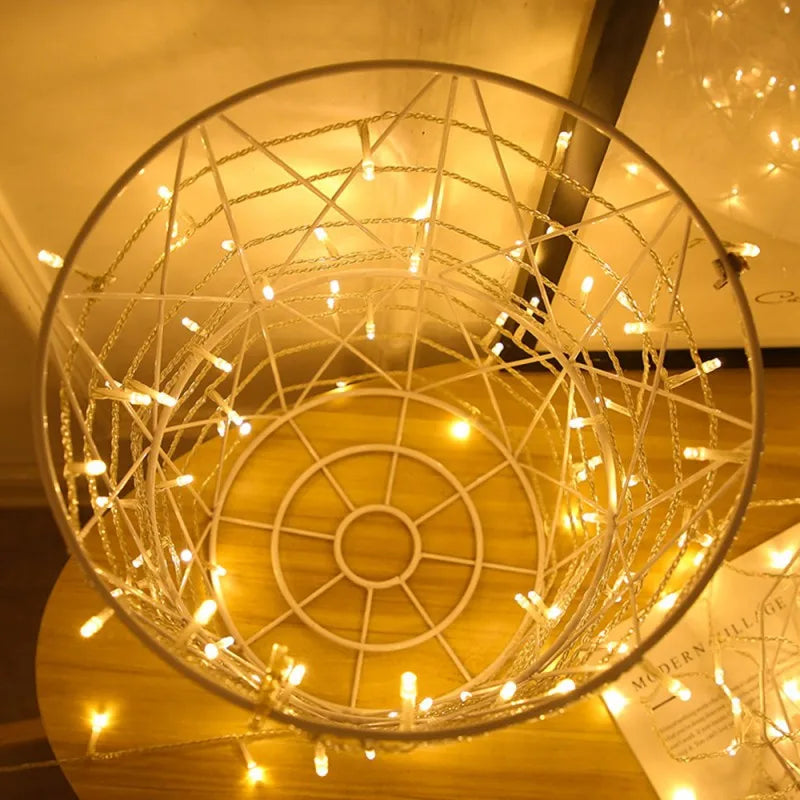 10/20/50m Outdoor LED String Lights Garland Waterproof Fairy Light Festoon Lamp Wedding Party Holiday Gardening Decoration Light