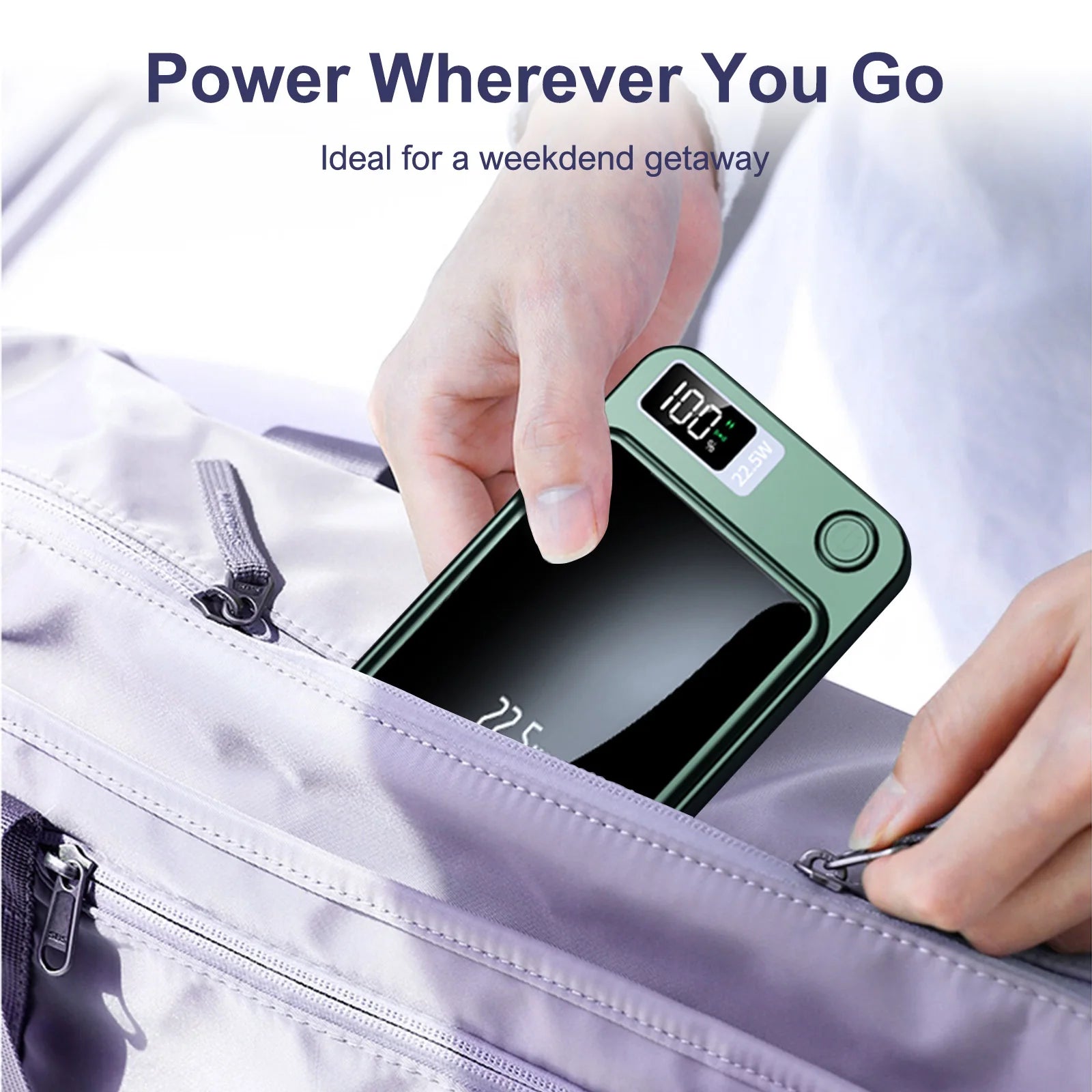10000mAh Magnetic Charger Power Bank Wireless 22.5W USB-C Foldable Stand LED Display For IPhone 16/15/14/13/12 All Series