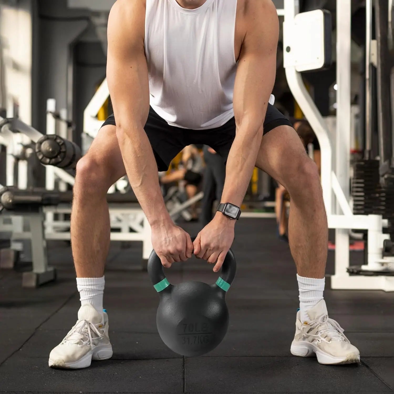 Cast Iron Kettlebell Weights for Home Gym, Heavy Duty Strength Training, Workout Equipment for HIIT, Functional Fitness - You Offer