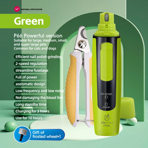 Fenice P66 USB Charging Electric Nail Grinder Rechargeable Quiet Pet Nail Clippers with Free Grinding Wheel for Dogs/Cats/Pets