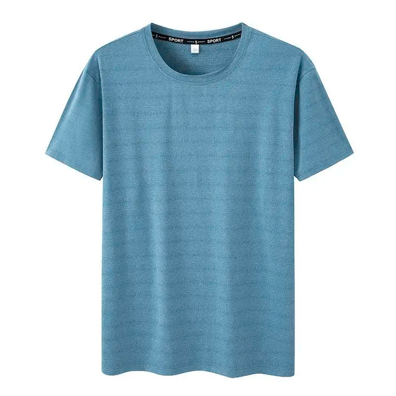 Plus Size T-Shirt Men 5XL 6XL 7XL 110-175kg Sport Quick Dry Breathable Running Gym Tees Round Neck Short Sleeve Oversized Tops