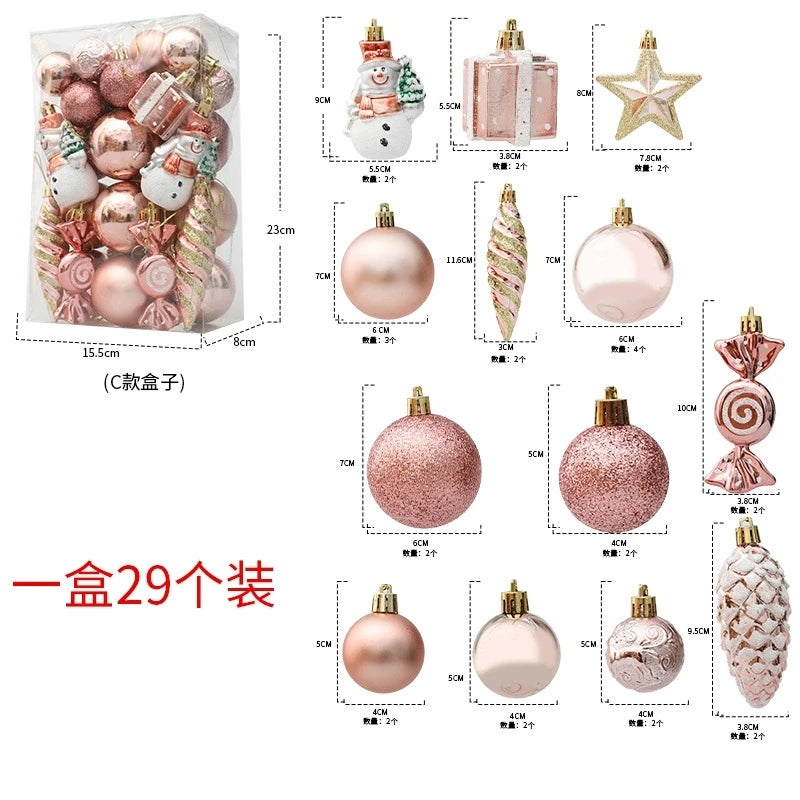29/20Pcs Christmas Tree Balls Hanging Pendant Candy Cane Pine Cone Ornament Set Christmas Home Decoration 2026 Navidad New Year