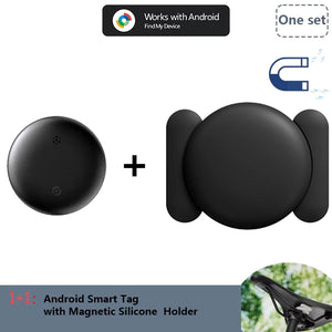 Android AirTag with Magnet Holder Compatible with Google Find My, Waterproof Shockproof Smart Tracker with Protective Cover