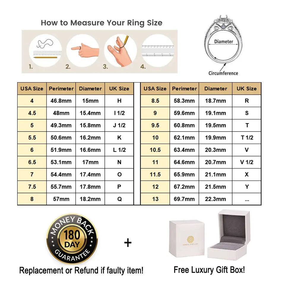 Newshe Full Moissanite Wedding Band for Men 925 Sterling Silver Engagement Rings Pave Round Eternity Promise Ring Size 7-13 - You Offer