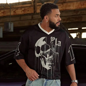3D T-shirt men's new sports and leisure quick drying fashionable loose and comfortable clothing gym running shirt men