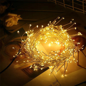 6M-50M LED Silver Wire String Fairy Cluster Lights Christmas Tree Light Outdoor Garland New Year Street Home Party Wedding Decor