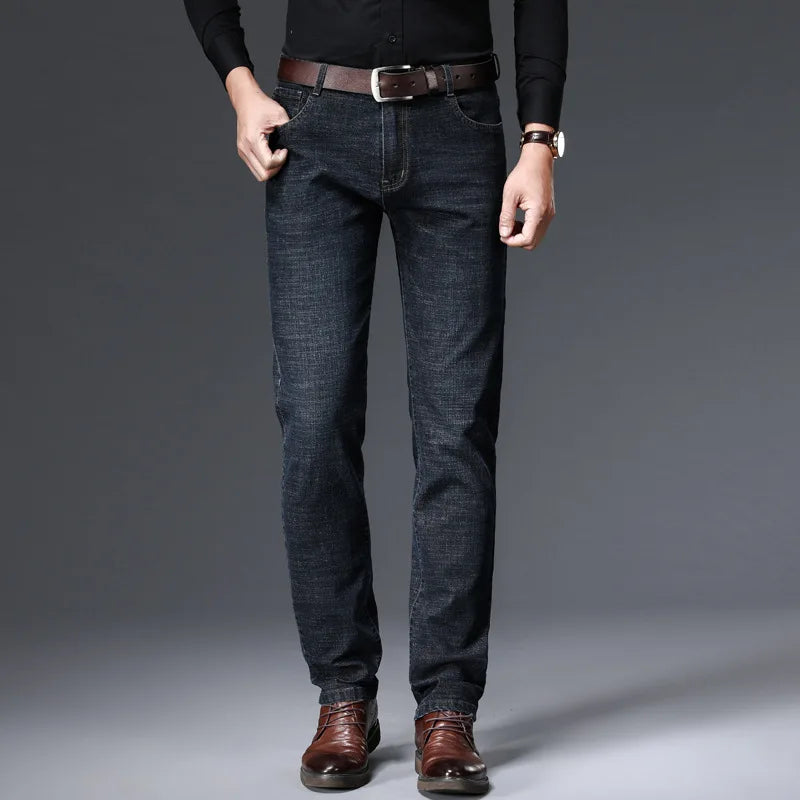 2025 NEW Men's Fashion Business Jeans Classic Style Casual Stretch Slim Jean Pants Male Brand Denim Trousers Long Pants - You Offer