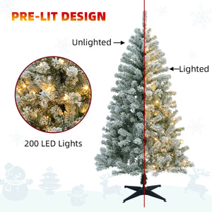6FT/6.23FT Pre-lit Falling Snow Artificial Christmas Tree, Indoor, Holiday, DIY, Home, Room, Kitchen, Party, Christmas Decor