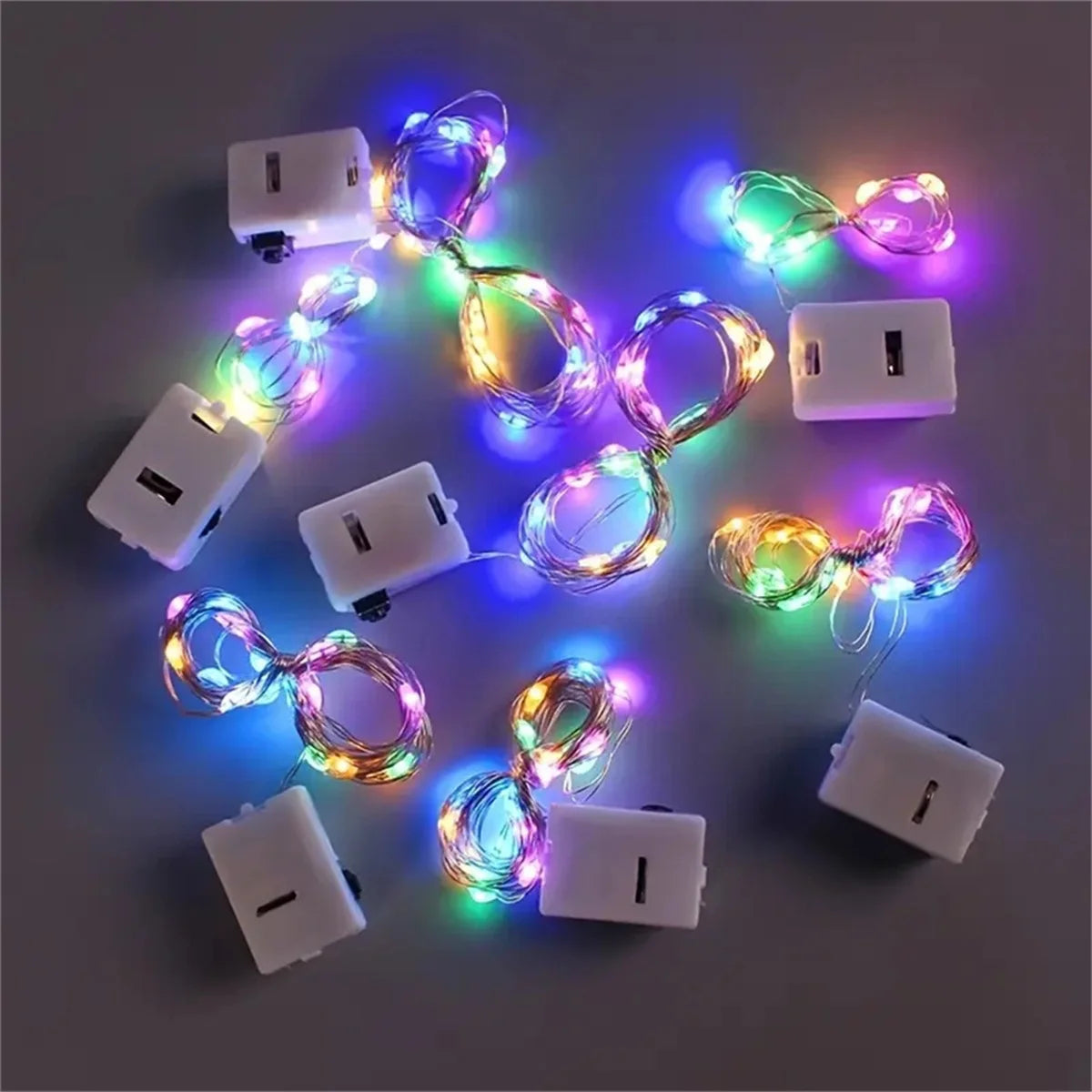 4/10/40 LED battery string lights, waterproof copper wire 6.6ft 20 LED starry sky lights, used for party and bouquet decoration
