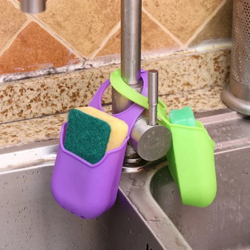 Sink Drain Rack Kitchen Storage Basket Shelf Hang Sink Bag Sponge Holder Soap Dish Drainer Home Organizer Kitchen Accessories - You Offer