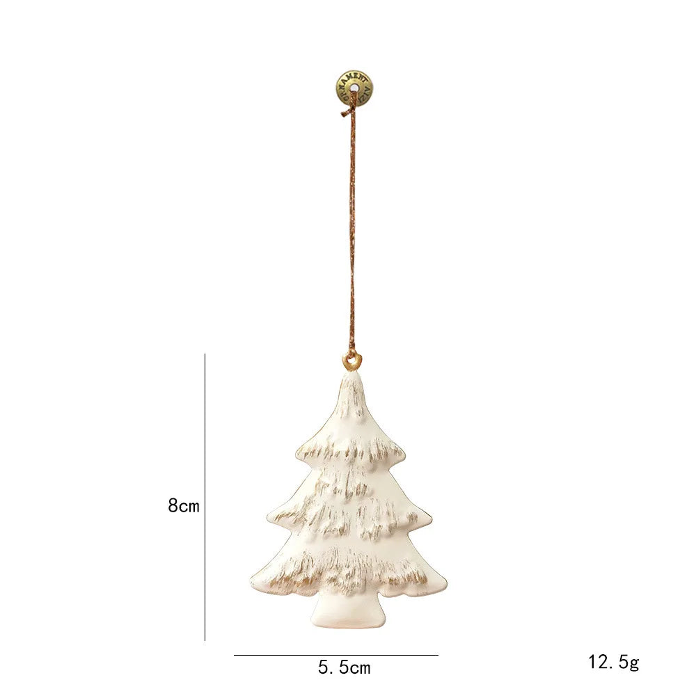 Nordic Christmas Hanging Decoration Cartoon Soldiers Angel DIY Drop Ornaments Double-sides Iron Art Xmas Tree Ornament