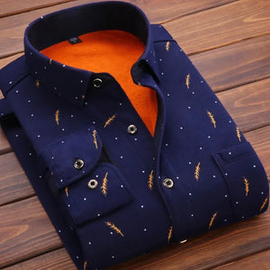 Autumn and Winter New Fashionable Plush Thick Warm Checkered Shirt for Men's Casual Loose Sports Large Size High Quality Shirt