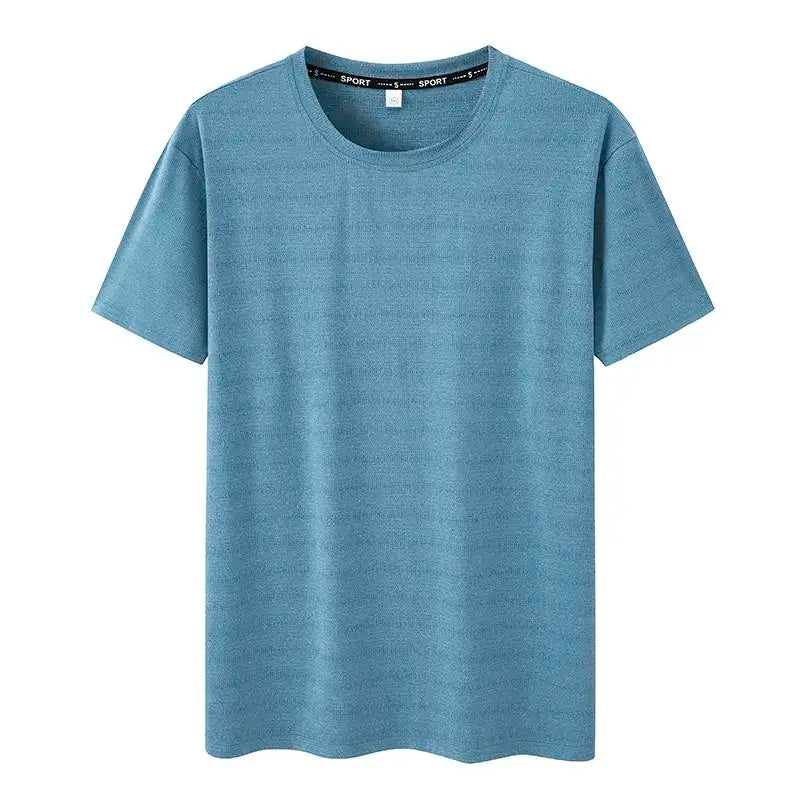 Plus Size T-Shirt Men 5XL 6XL 7XL 110-175kg Sport Quick Dry Breathable Running Gym Tees Round Neck Short Sleeve Oversized Tops