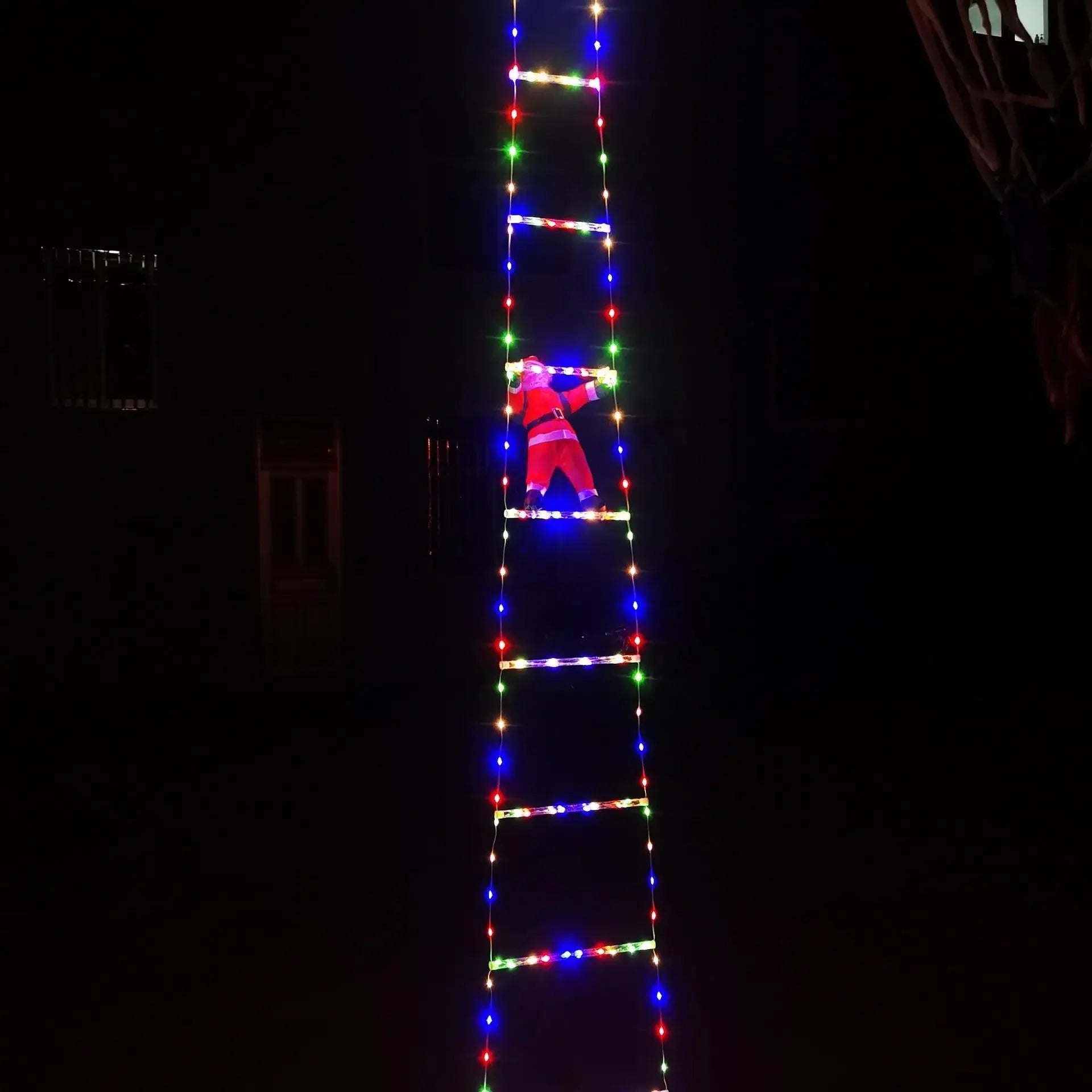 3M Santa Claus Climbing Ladder Warm Light Christmas Decoration Home Outdoor Garden Cristmas Tree Ornement New Year Gift