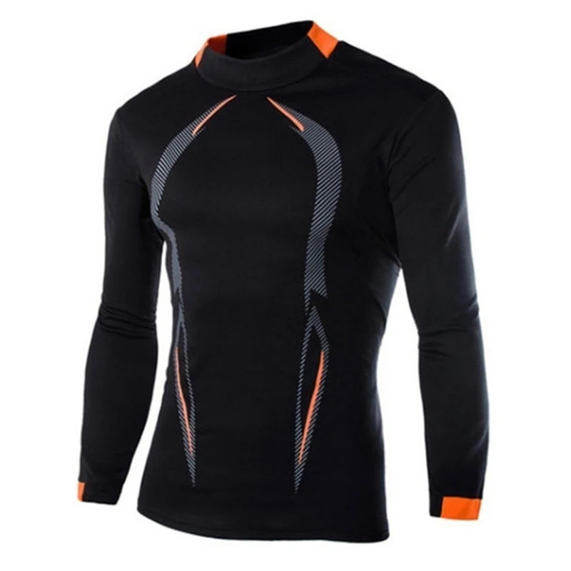 Men Long Sleeve t-Shirt Quick Drying Compression Gym t Shirt Man Oversized Casual Shirts Tops Breathable Blouse Tees Men Clothes