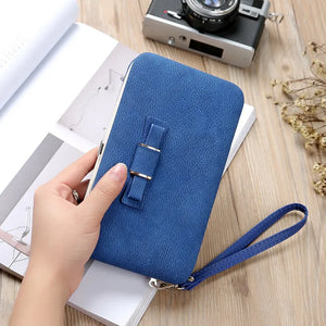 Fashion Women Clutch Wallet Long Card Holder Case Purse Cellphone Case Handbag With Wristlet - You Offer
