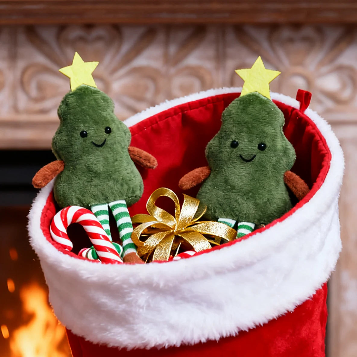 Christmas New Year Decoration Cute Plush Avocado Pendant Xmas Tree Doll Home Party Festival Living Room Desktop Ornaments