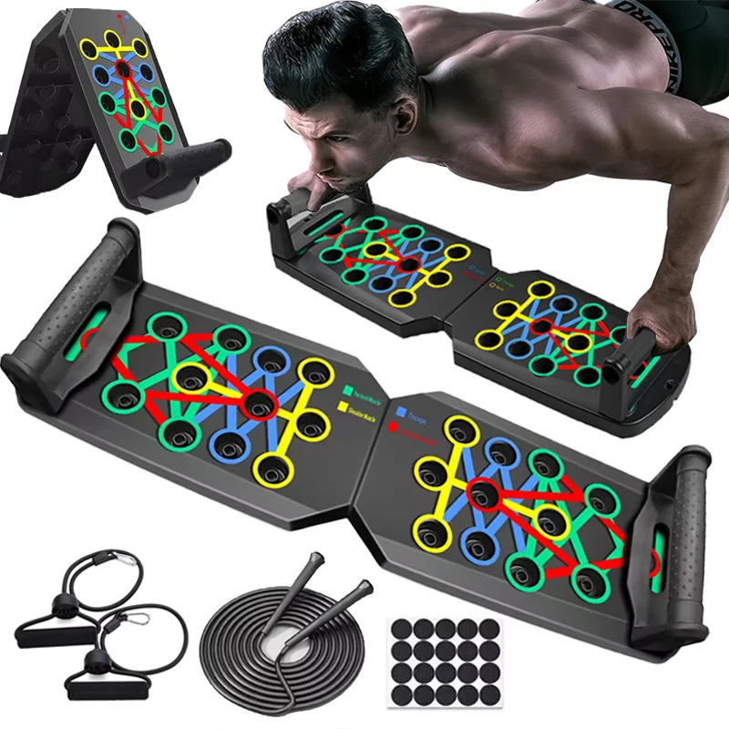 Push-up Board Set Portable Multifunctional Push-up Bar Foldable Fitness Equipment For Chest Abdomen Arms/Back Training - You Offer