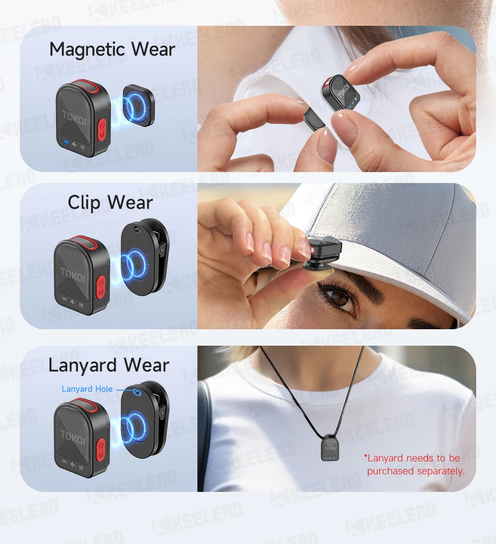 Mini Wireless Lavalier Microphone Bluetooth Magnetic Mic for Iphone Android Mobile Live Streaming Recording Vlog Video, Gaming