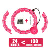 Weighted Fitness Circle Hoops for Adults Weight Loss Plus Size for Adults Smart Exercise 2 in 1 Adjustable with Detachable Knots
