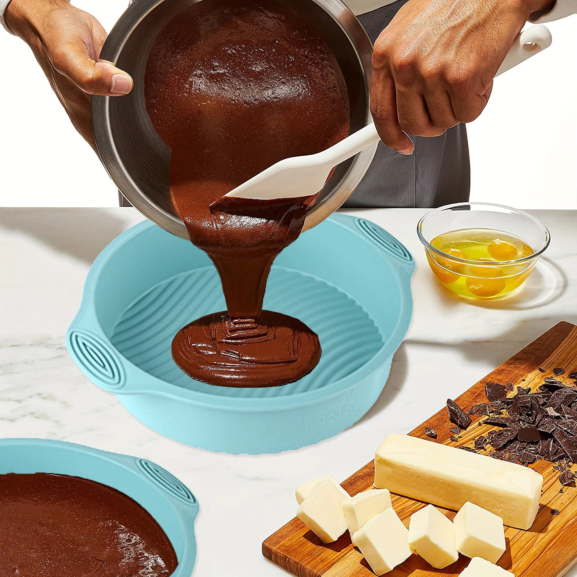 30PCS Non-Stick Silicone Baking Tools Set Food Grade Heat Resistant Mold for Cake Bread Muffin Chocolate Making DIY Kitchen Tool