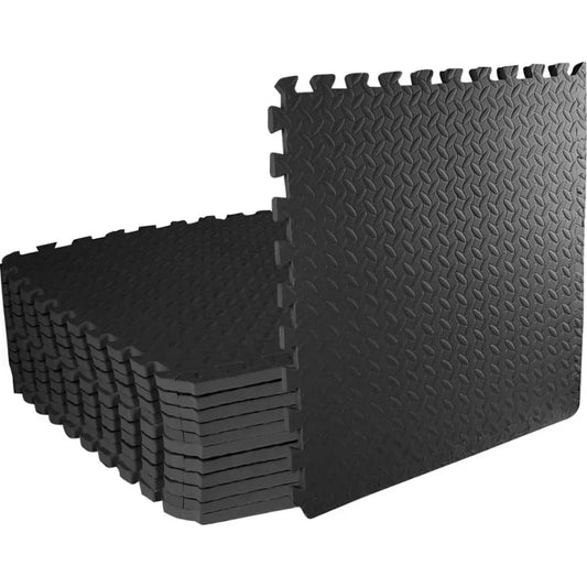 48ft Gym Flooring Exercise Mats - Black - You Offer