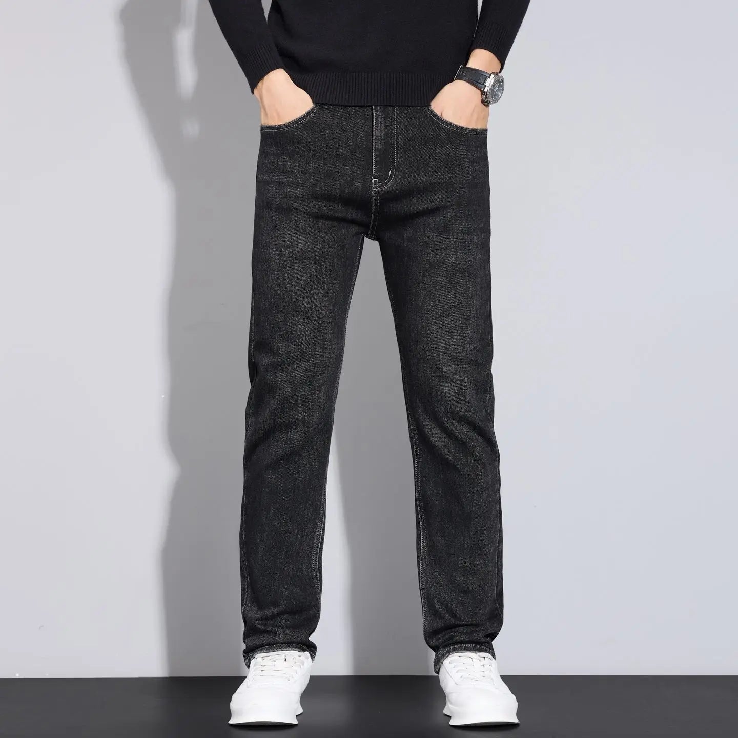 2025 NEW Men's Fashion Business Jeans Classic Style Casual Stretch Slim Jean Pants Male Brand Denim Trousers Long Pants - You Offer