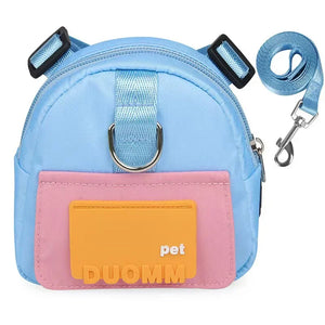 Cat and Dog Backpack Pet Traction Backpack Outdoor Travel Adjustable Pet Backpack Shoulders Pet Outing Equipment Breathable
