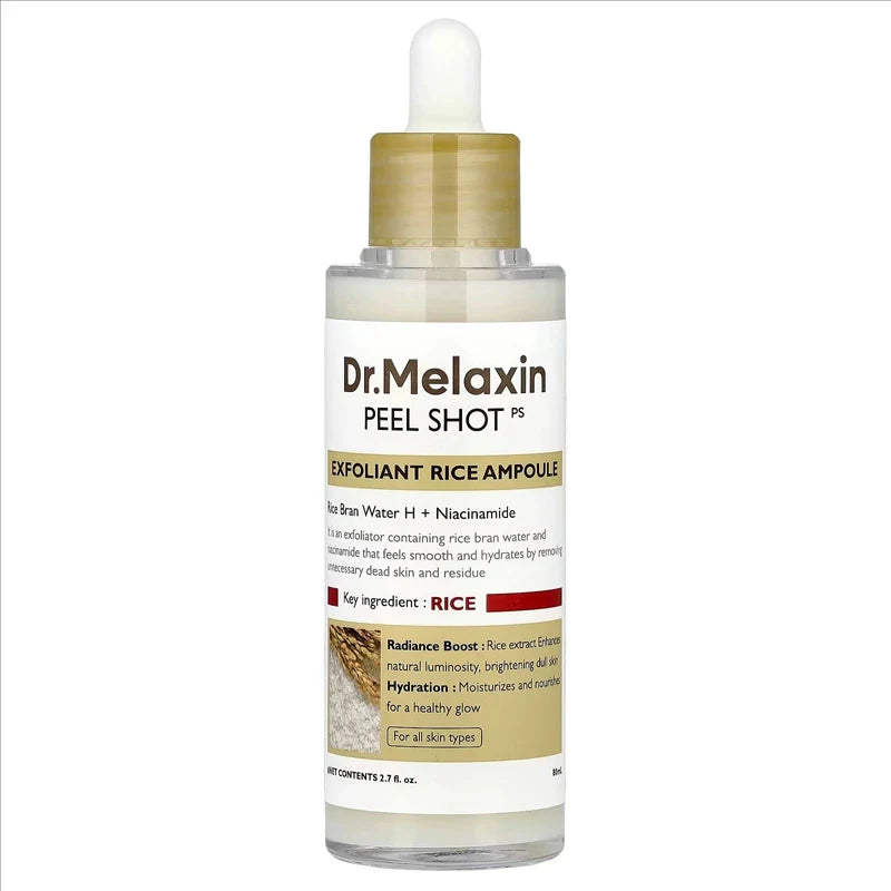 Dr. Melaxin Rice Exfoliating Serum Facial Moisturizing Soften Serum Blackhead Removal Hydrating Pore Shrinking Korean Skin Care