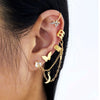 Silver Plated Metal Butterfly Ear Clips Without Piercing For Women Sparkling Zircon Ear Cuff Clip Earrings Wedding Jewelry - You Offer