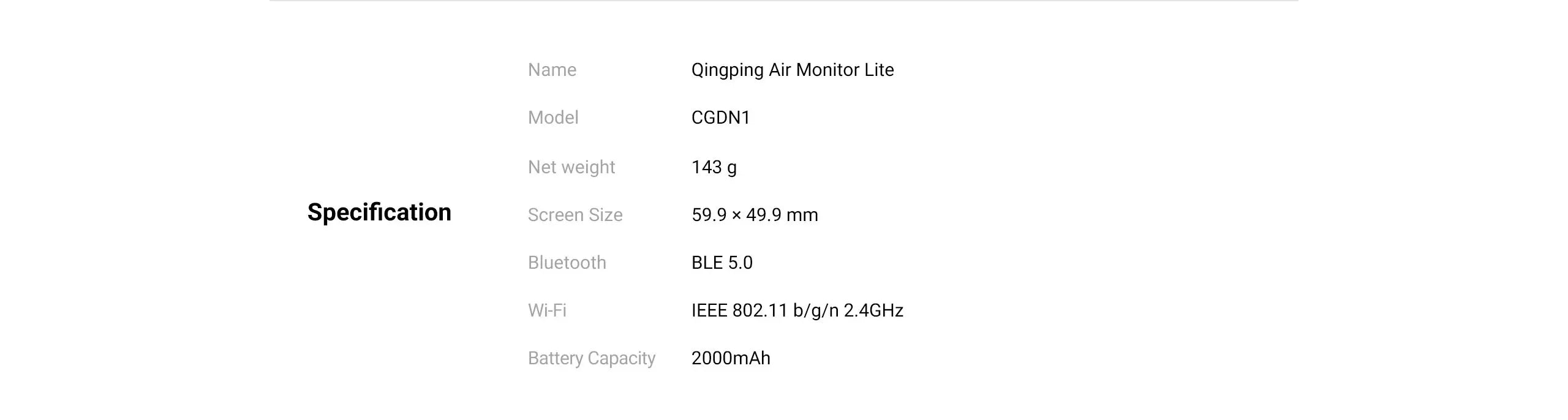 Qingping Smart Air Detector Lite CO2 PM2.5 PM10 Temperature Humidity Monitor Touch Screen Work With Mihome APP for Apple HomeKit