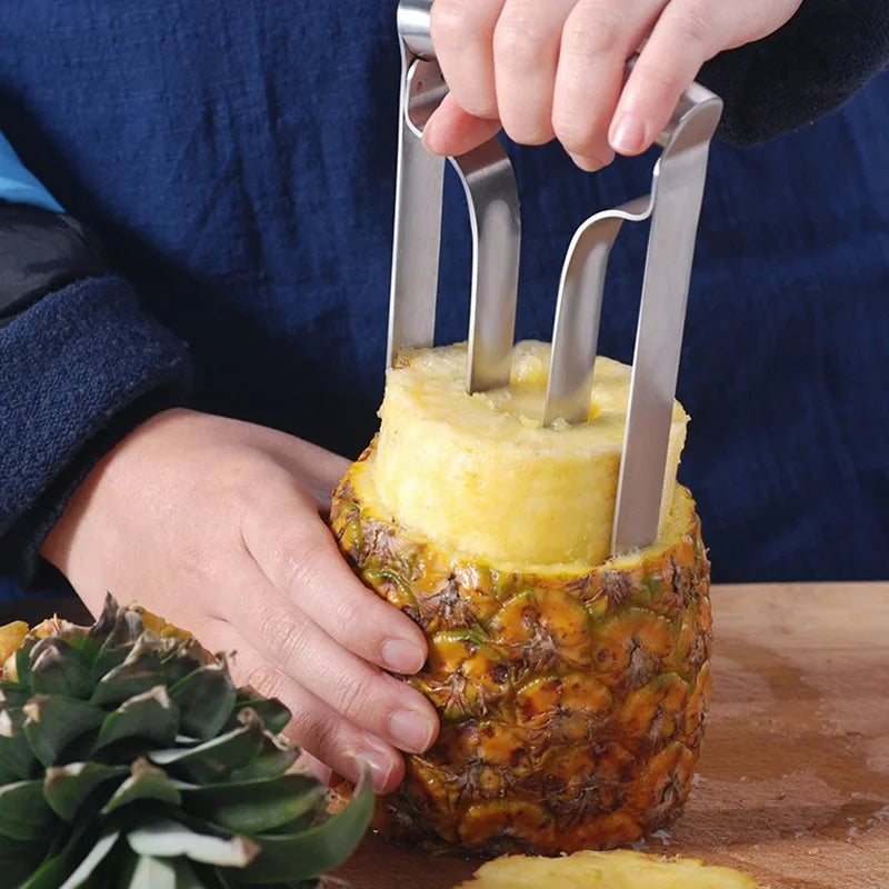 Stainless Steel Pineapple Peeler Cutter Ananas Meat Extractor Cut Corer Remover Machine Home Kitchen Knife Slicer Fruit Tools - You Offer