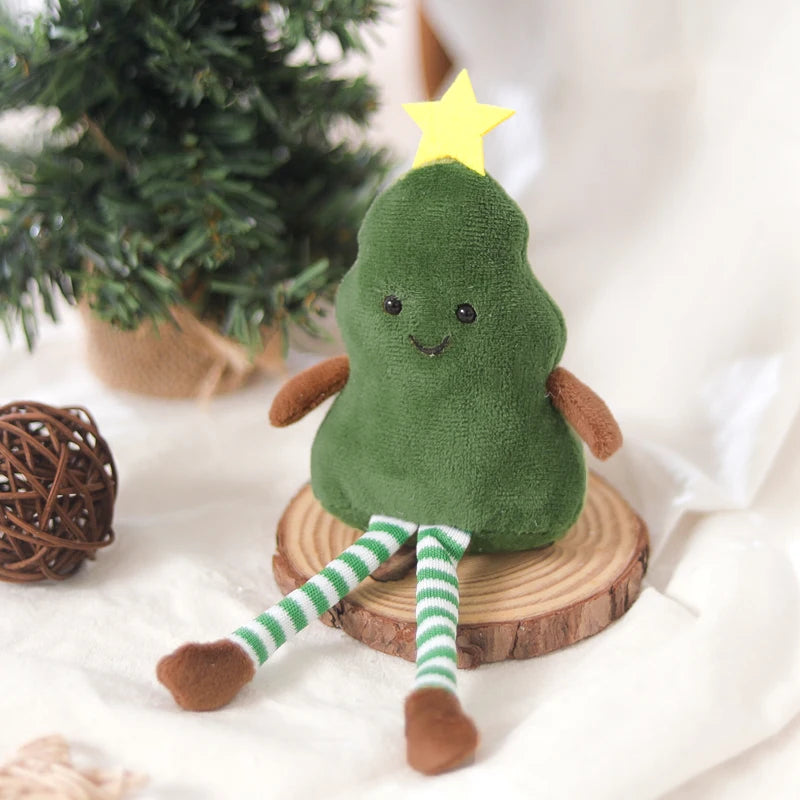 Christmas Tree Decoration Pendant Cute Plush Christmas Tree Doll For Cabinet Table Decor Home Party Decor Gifts Avocado Doll