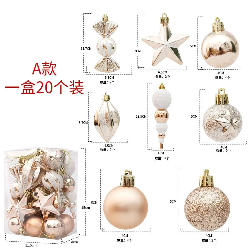 29/20Pcs Christmas Tree Balls Hanging Pendant Candy Cane Pine Cone Ornament Set Christmas Home Decoration 2026 Navidad New Year