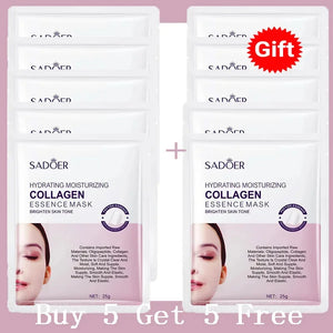 Collagen Anti Wrinkle Facial Mask Anti Aging Fade Fine Lines Firm Skin Moisturizing Brightening Smooth SkinCare Korean Cosmetics