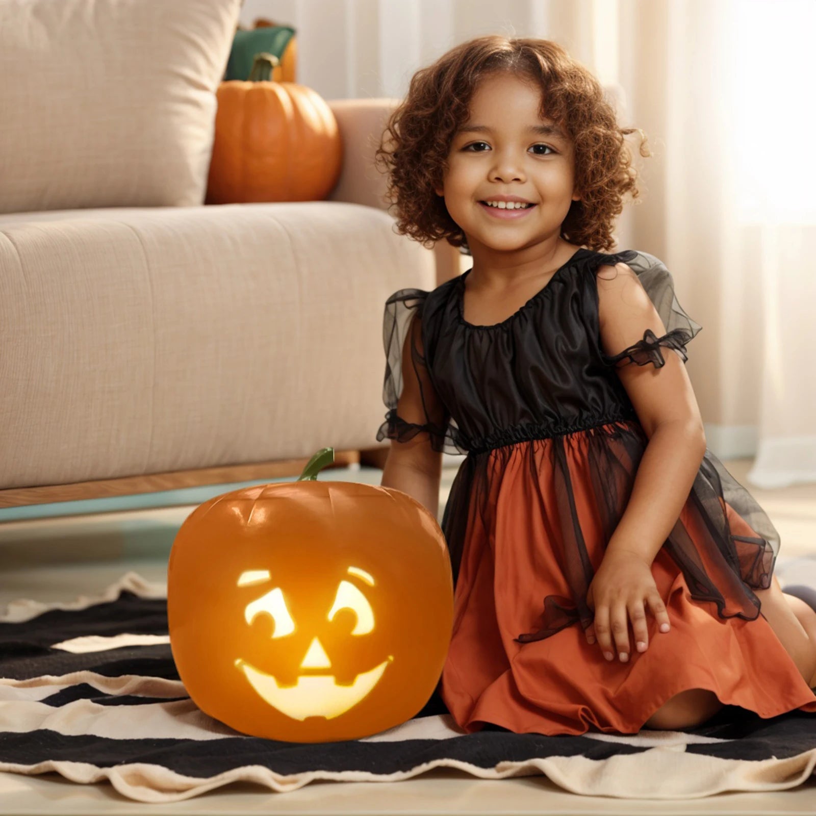 Funny Halloween Pumpkin Flash Talking Singing Animated LED Pumpkin Lamp Projection Lamp Projector Inside for Home Party Decor