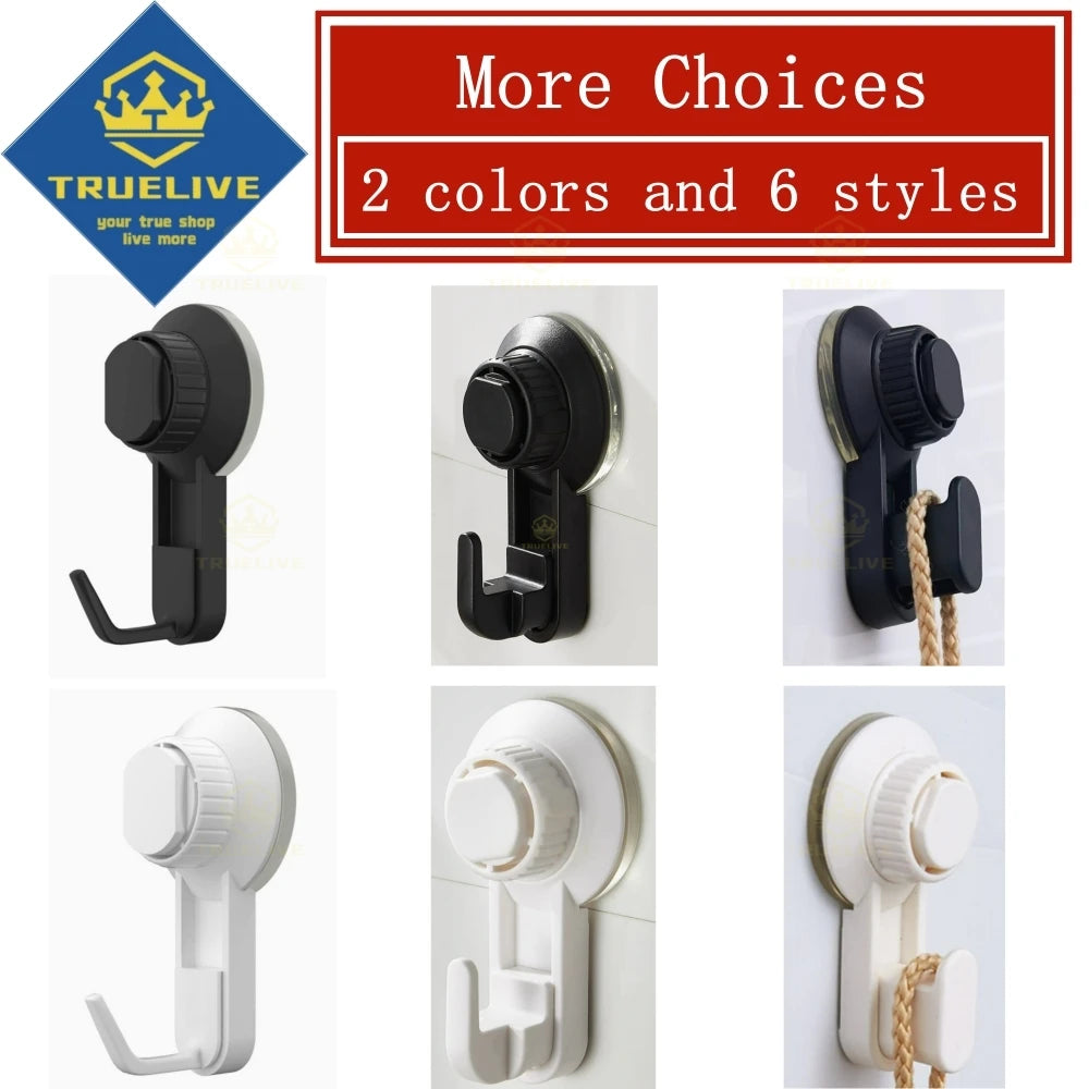 5/3/1PCS Free Punch Hook Suction Strong Suction Cup Hook Cup Clothes Hooks Bathroom Kitchen Vacuum Hook Multi-Purpose Hooks