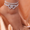 Beautiful Dazzling Cubic Zirconia Chain Anklet for Women Fashion Silver Color Ankle Bracelet Barefoot Sandals Foot Jewelry - You Offer