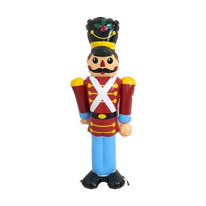 PVC Christmas Inflatable Decorations Santa Gingerbread Man Nutcracker Soldier Postbox Ornaments Christmas Outdoor Garden Decor