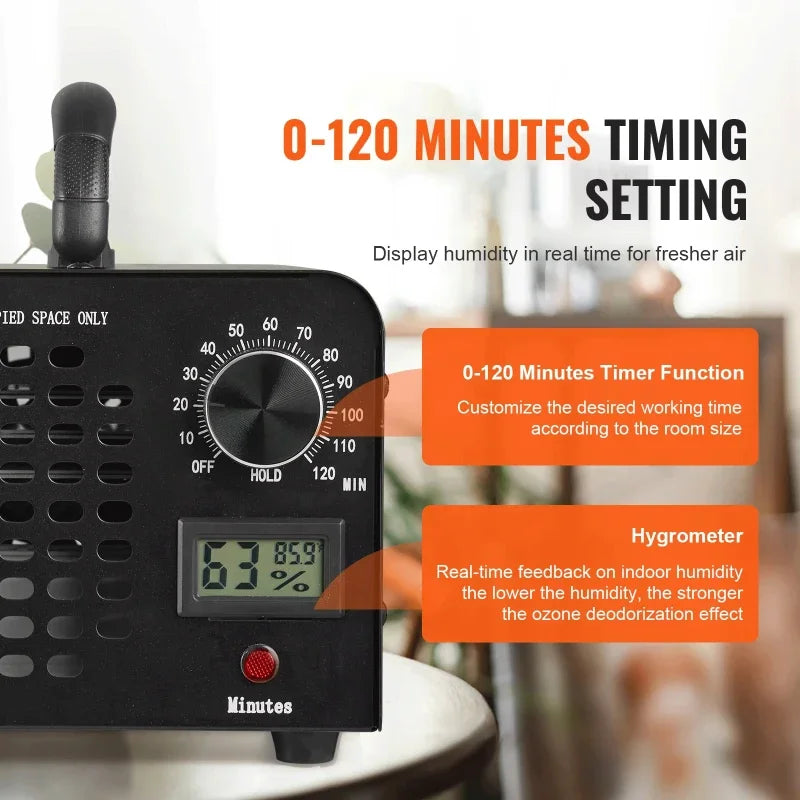 12g Ozone Machine Ozone Generator Air Purifier Remove FormaldehydeOdor Deodorize Home Kitchen Office Car Ozon Cleaner Ozonizador