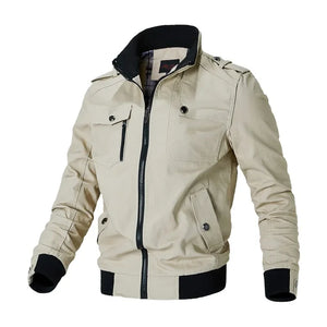 Cargo Jacket Men Casual Windbreaker Jacket Coat Men Spring Autumn New Hot Outwear Stand Slim Unload Jacket Mens