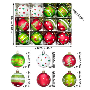 Green Painted Christmas Ball Decorations Green Monster Xmas Tree Ornaments Green Painted Xmas Ball Set Christmas Home Decor