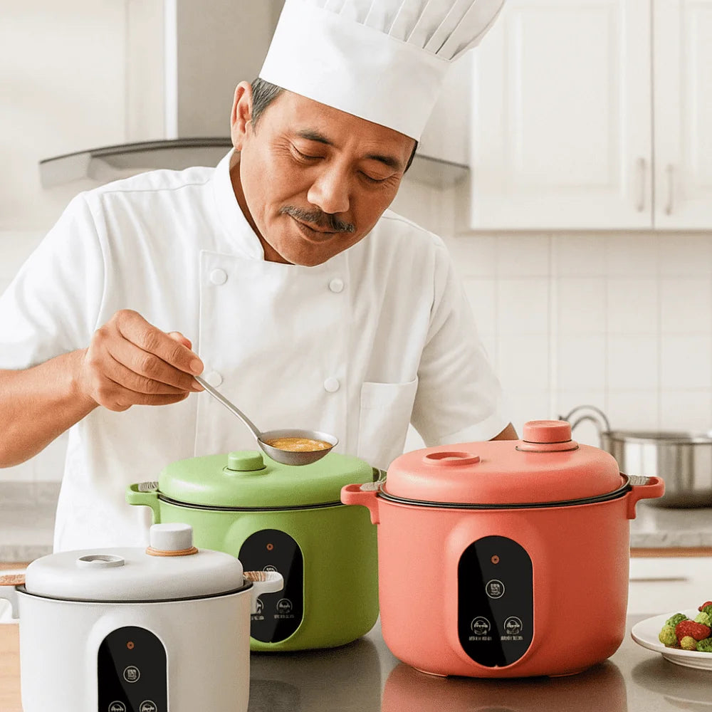 Easy 20cm Micro Pressure Cooker Non Stick Quick Heating Rice Cooker Anti-overflow 2 L Pressure Cooking Pot Student Dormitory - You Offer