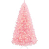 6/7ft Artificial Pink Christmas Pine Tree Holiday New Year Xmas Tree Party Decoration with Metal Tripod 818 Branch Tips Reusable