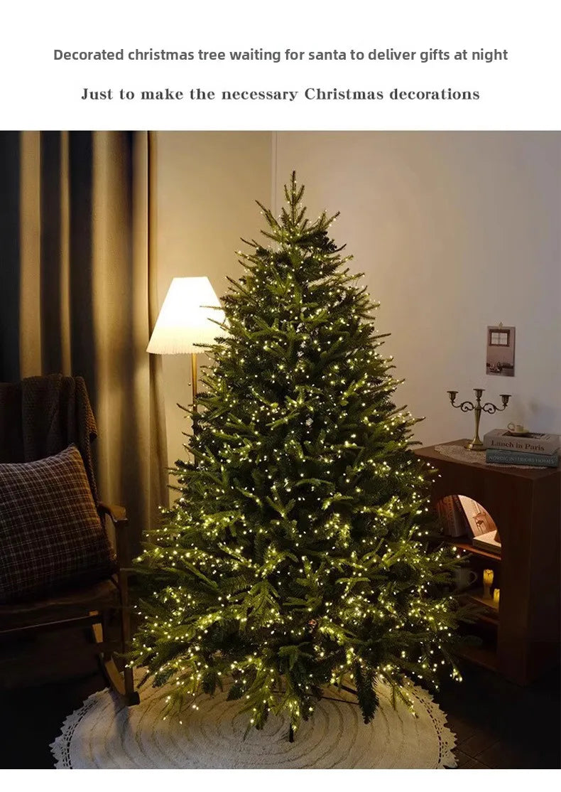 PE Large Christmas Tree with Lamp, Home Lighting, Living Room Interior, New Decoration, Bare Tree, 2025